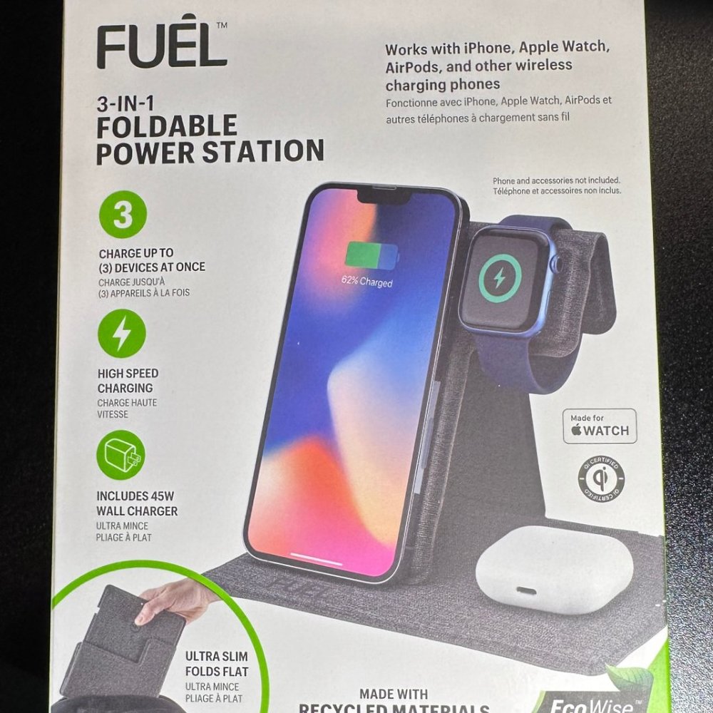 NEW Case Mate Fuel 3-in-1 Foldable Power Station for iPhone/Apple Watch/AirPods